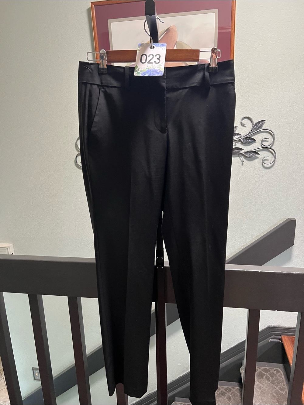 Ann Taylor Black Straight-Leg Dress Pants Size 2 #DS023